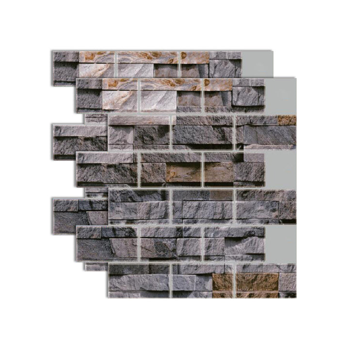 Lisslune | Square Peel-and-Stick Tiles Plastic Indoor Peel & Stick Subway Tile