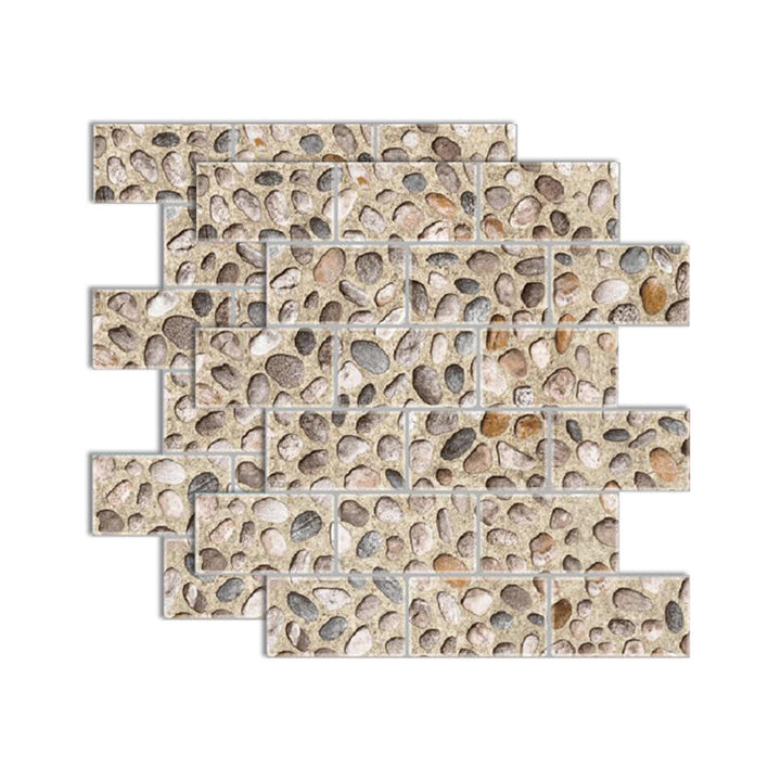 Lisslune | Square Peel-and-Stick Tiles Plastic Indoor Peel & Stick Subway Tile