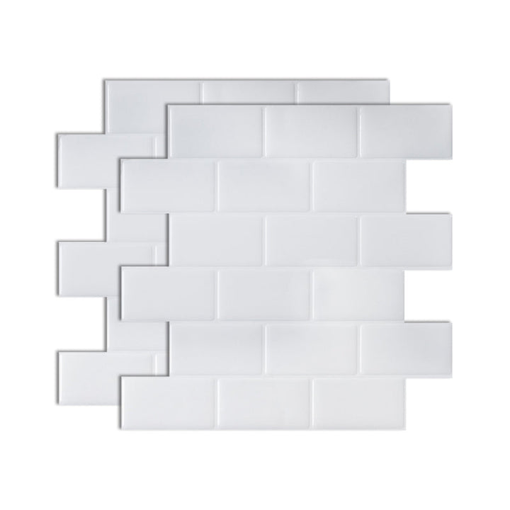 Lisslune | Square Peel-and-Stick Tiles Plastic Indoor Peel & Stick Subway Tile