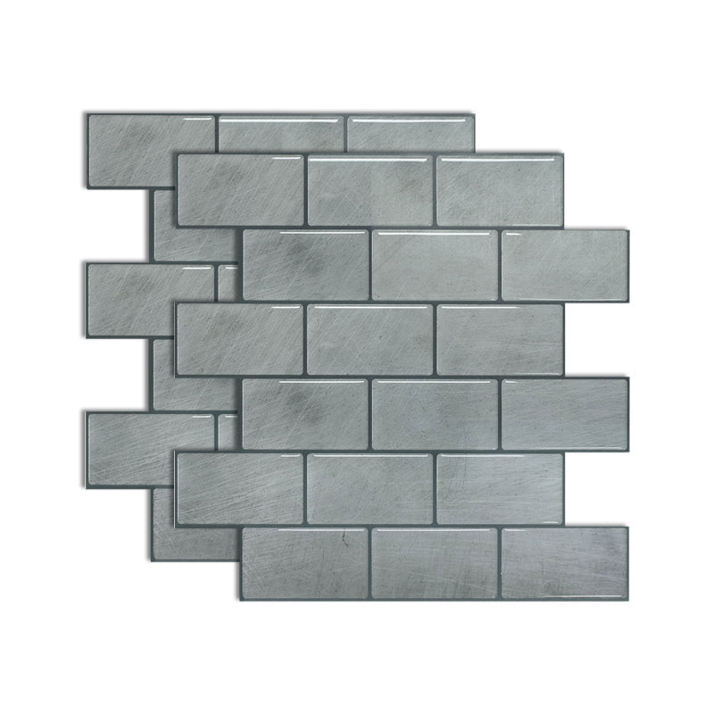 Lisslune | Square Peel-and-Stick Tiles Plastic Indoor Peel & Stick Subway Tile