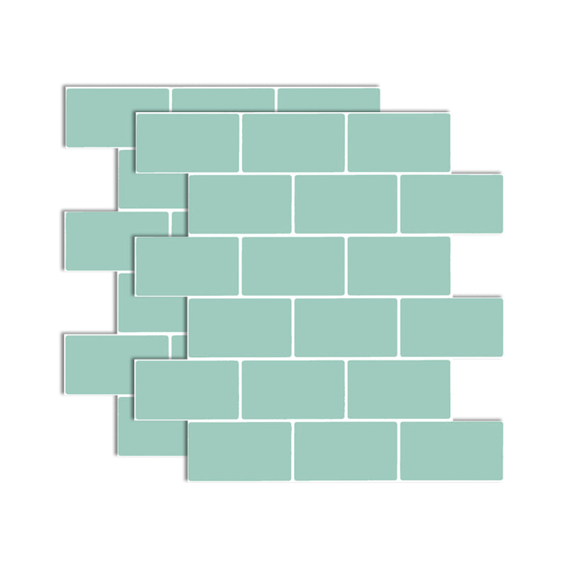 Lisslune | Square Peel-and-Stick Tiles Plastic Indoor Peel & Stick Subway Tile