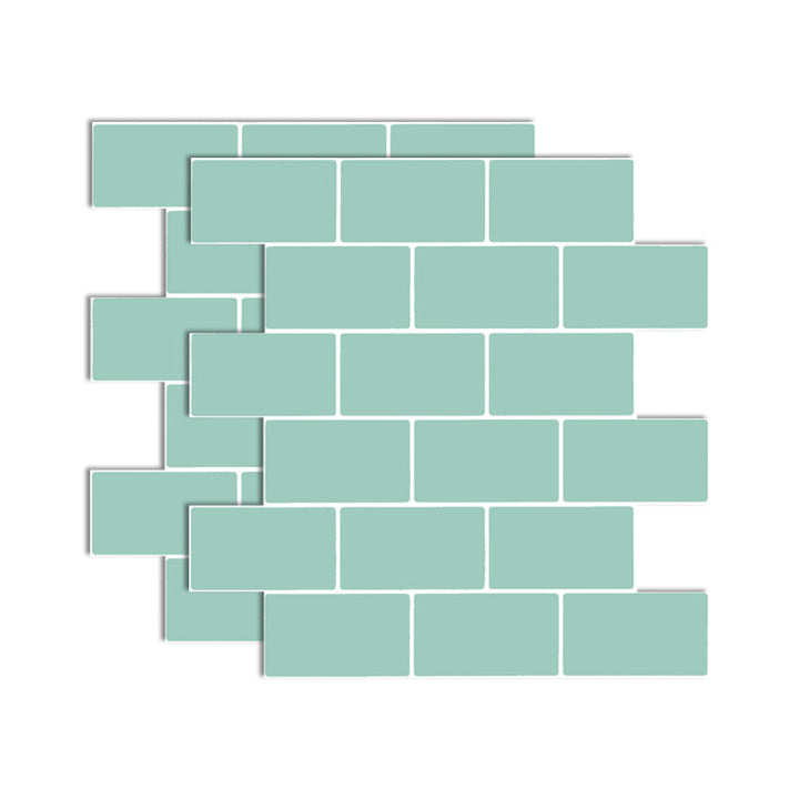 Lisslune | Square Peel-and-Stick Tiles Plastic Indoor Peel & Stick Subway Tile