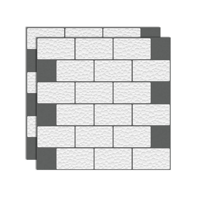 Lisslune | Square Peel-and-Stick Tiles Plastic Indoor Peel & Stick Subway Tile