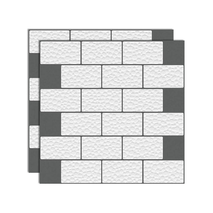 Lisslune | Square Peel-and-Stick Tiles Plastic Indoor Peel & Stick Subway Tile