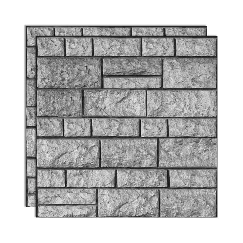 Lisslune | Plastic Peel and Stick Tiles 3D Square Waterproof Peel and Stick Tiles