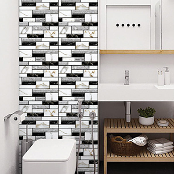 Lisslune | Plastic Peel and Stick Tiles 3D Square Waterproof Peel and Stick Tiles