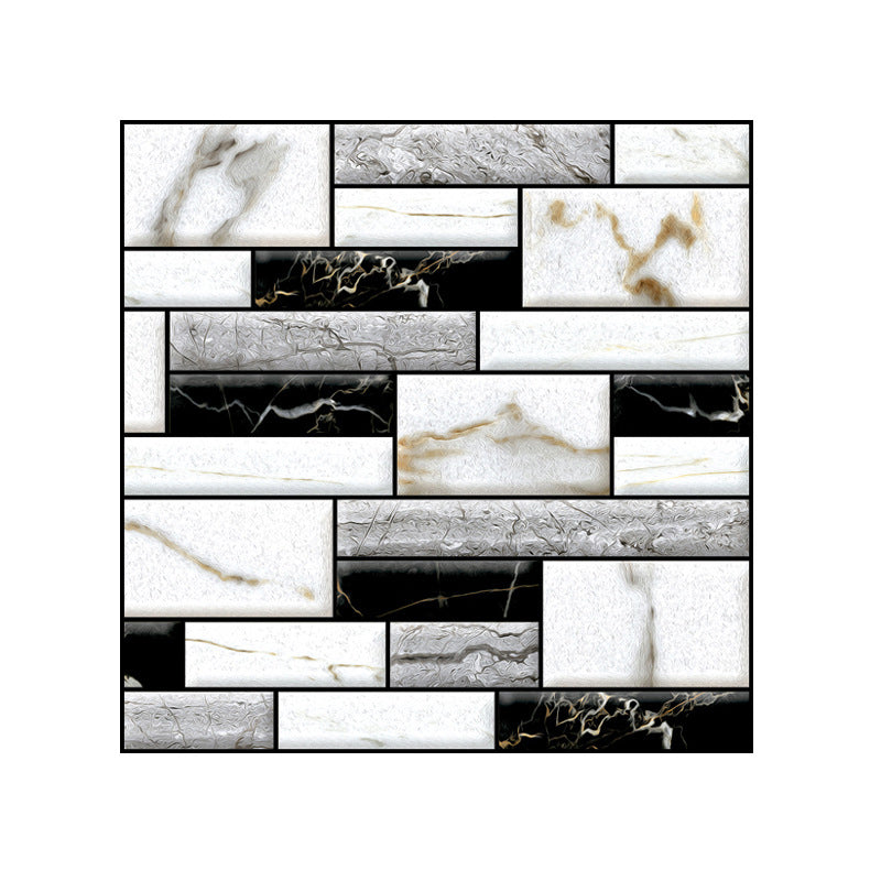 Lisslune | Plastic Peel and Stick Tiles 3D Square Waterproof Peel and Stick Tiles