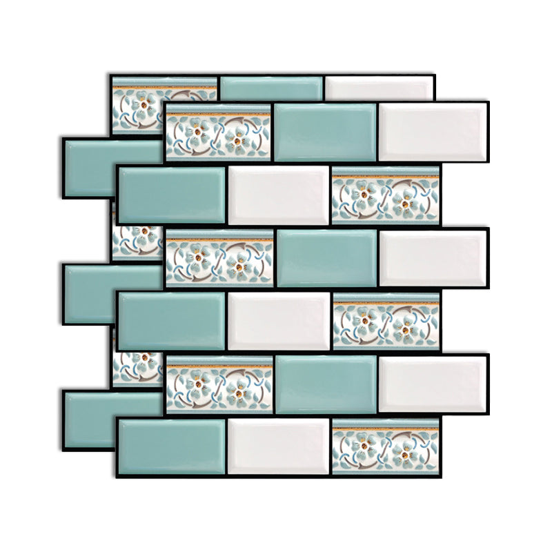 Lisslune | Plastic Peel and Stick Tiles 3D Square Waterproof Peel and Stick Tiles