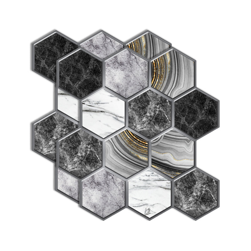 Lisslune | Plastic Peel and Stick Tiles 3D Square Waterproof Peel and Stick Tiles