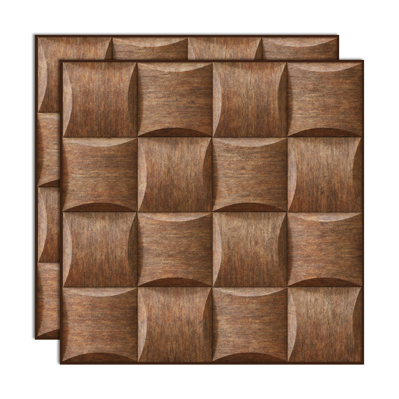 Lisslune | Plastic Peel and Stick Tiles 3D Square Waterproof Peel and Stick Tiles