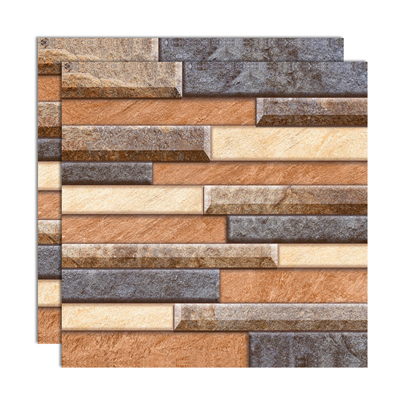 Lisslune | Plastic Peel and Stick Tiles 3D Square Waterproof Peel and Stick Tiles