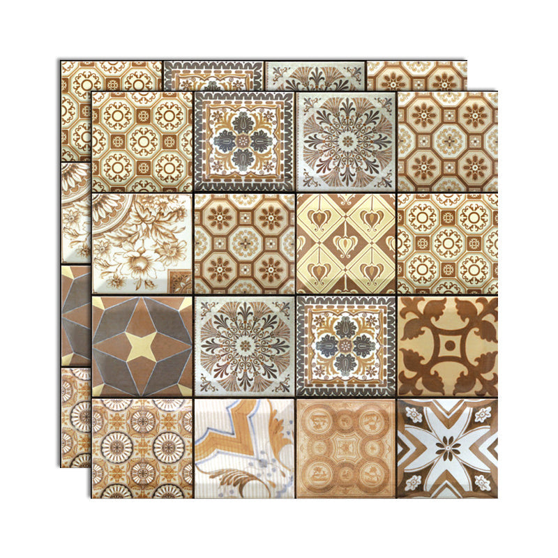 Lisslune | Plastic Peel and Stick Tiles 3D Square Waterproof Peel and Stick Tiles