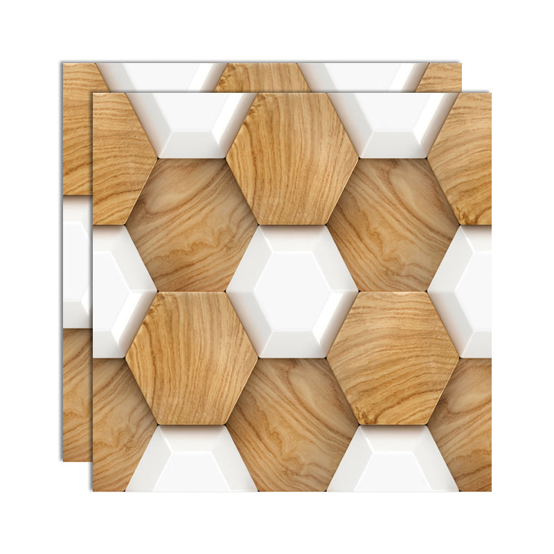 Lisslune | Plastic Peel and Stick Tiles 3D Square Waterproof Peel and Stick Tiles