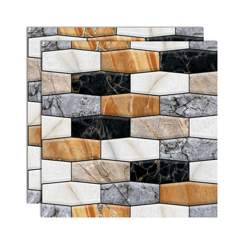 Lisslune | Plastic Peel and Stick Tiles 3D Square Waterproof Peel and Stick Tiles