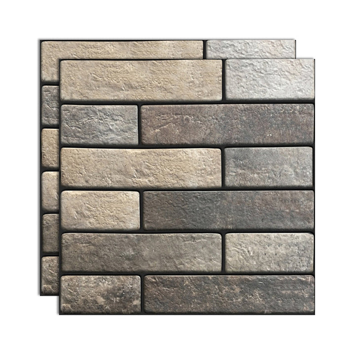 Lisslune | Plastic Peel and Stick Tiles 3D Square Waterproof Peel and Stick Tiles