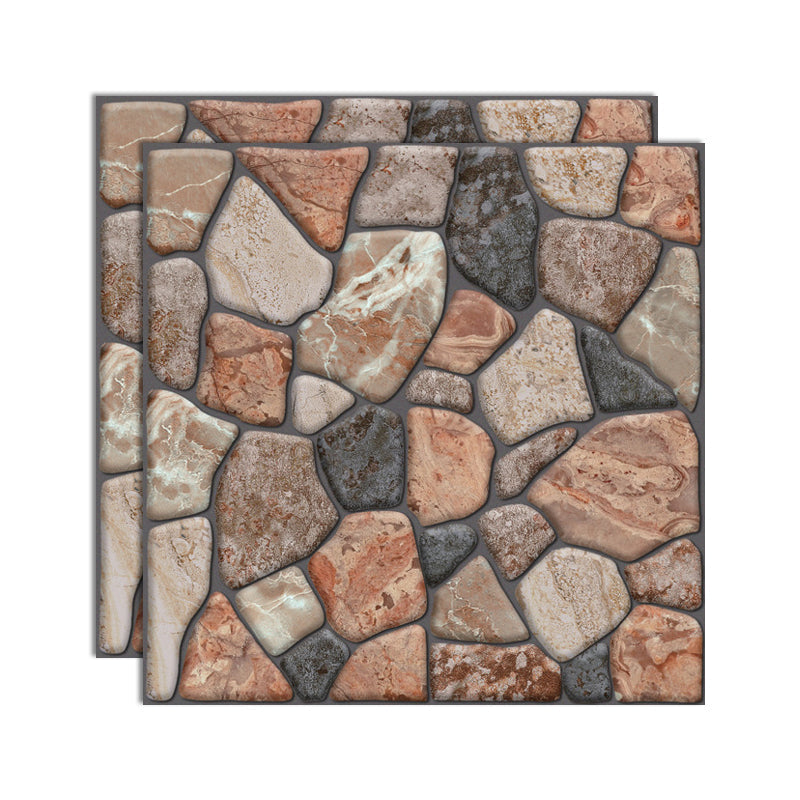 Lisslune | Plastic Peel and Stick Tiles 3D Square Waterproof Peel and Stick Tiles