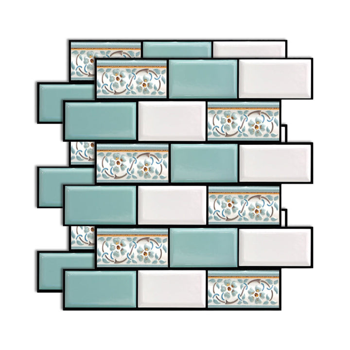 Lisslune | Plastic Peel & Stick Subway Tile 3D Subway Tile with Anti-Slip Surface