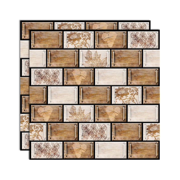 Lisslune | Plastic Peel & Stick Subway Tile 3D Subway Tile with Anti-Slip Surface