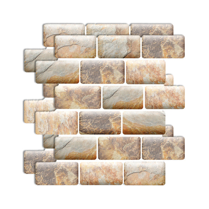 Lisslune | Plastic Peel & Stick Subway Tile 3D Subway Tile with Anti-Slip Surface