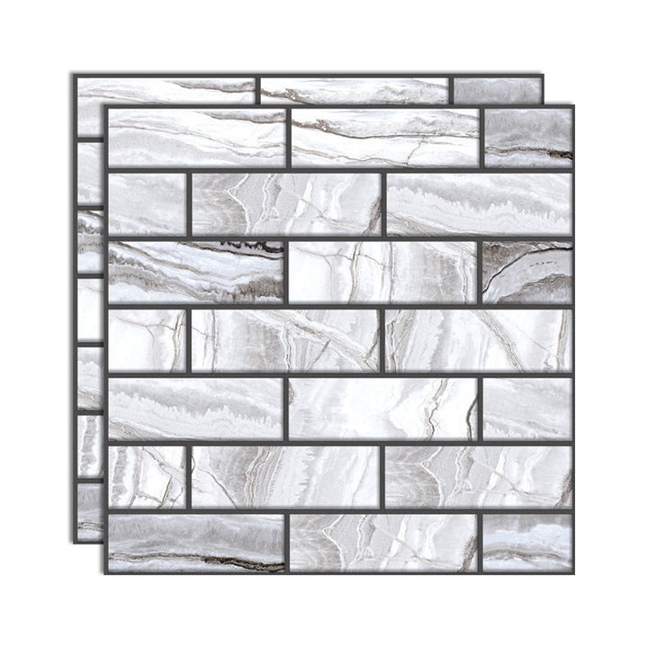 Lisslune | Plastic Peel & Stick Subway Tile 3D Subway Tile with Anti-Slip Surface