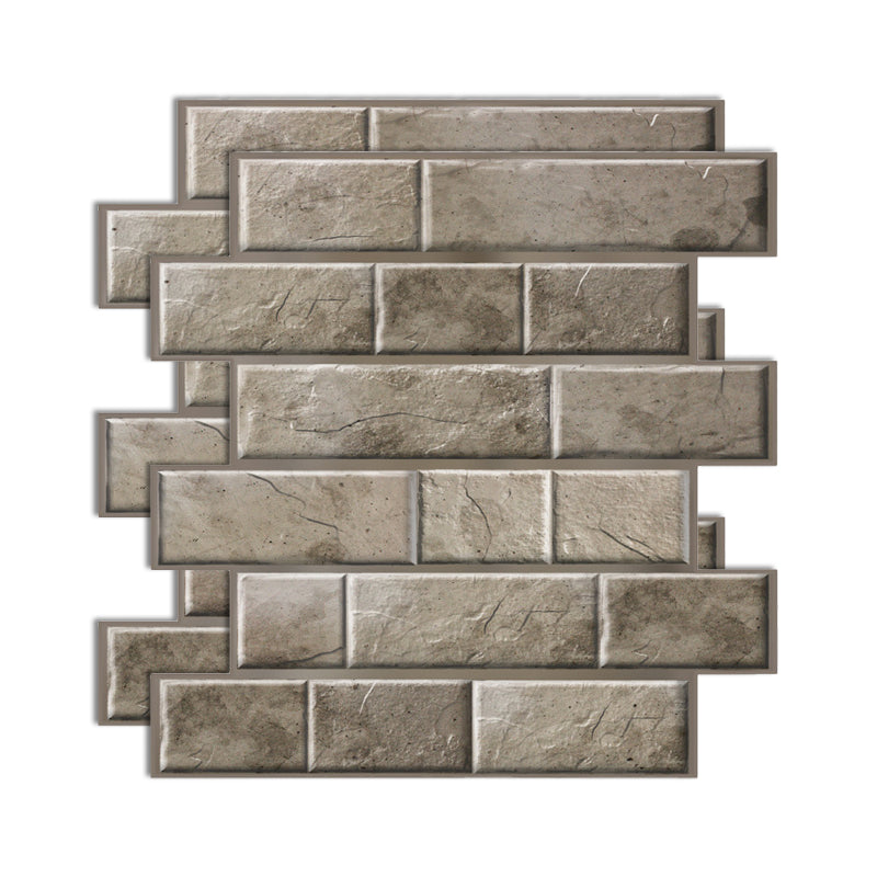 Lisslune | Plastic Peel & Stick Subway Tile 3D Subway Tile with Anti-Slip Surface