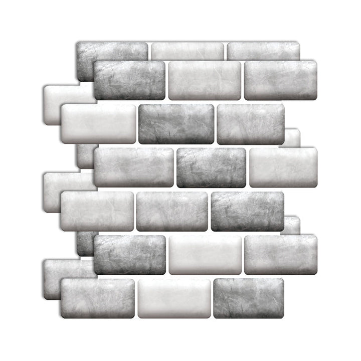 Lisslune | Plastic Peel & Stick Subway Tile 3D Subway Tile with Anti-Slip Surface