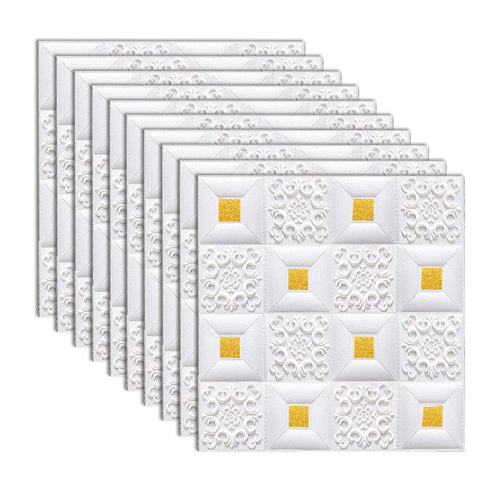 Lisslune | Modern Pearl Wall Bowls PVC Wall Access Panel Peel and Stick Wall Tile Set of 10