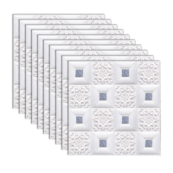 Lisslune | Modern Pearl Wall Bowls PVC Wall Access Panel Peel and Stick Wall Tile Set of 10