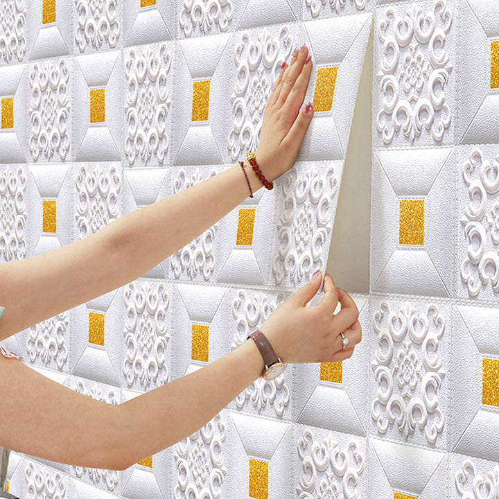 Lisslune | Modern Pearl Wall Bowls PVC Wall Access Panel Peel and Stick Wall Tile Set of 10