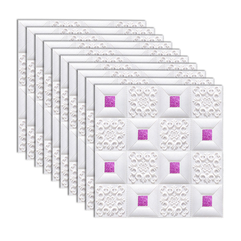 Lisslune | Modern Pearl Wall Bowls PVC Wall Access Panel Peel and Stick Wall Tile Set of 10