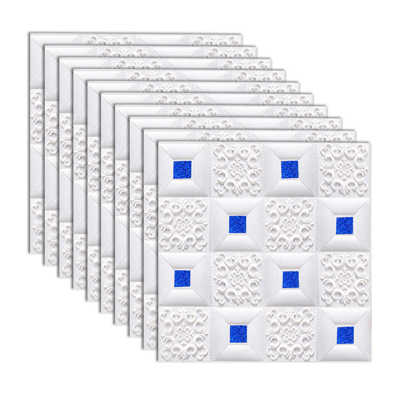 Lisslune | Modern Pearl Wall Bowls PVC Wall Access Panel Peel and Stick Wall Tile Set of 10