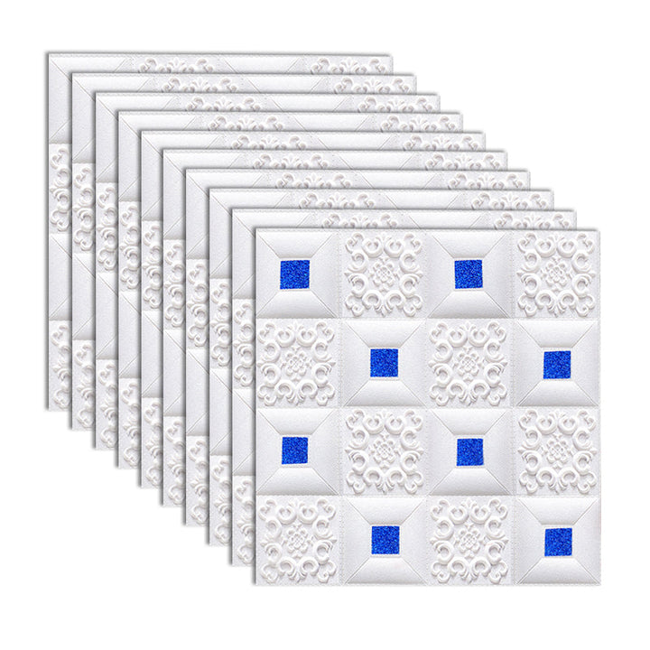 Lisslune | Modern Pearl Wall Bowls PVC Wall Access Panel Peel and Stick Wall Tile Set of 10