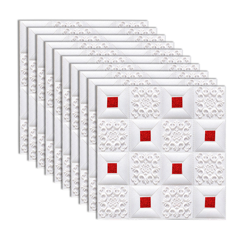 Lisslune | Modern Pearl Wall Bowls PVC Wall Access Panel Peel and Stick Wall Tile Set of 10
