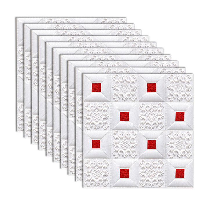 Lisslune | Modern Pearl Wall Bowls PVC Wall Access Panel Peel and Stick Wall Tile Set of 10