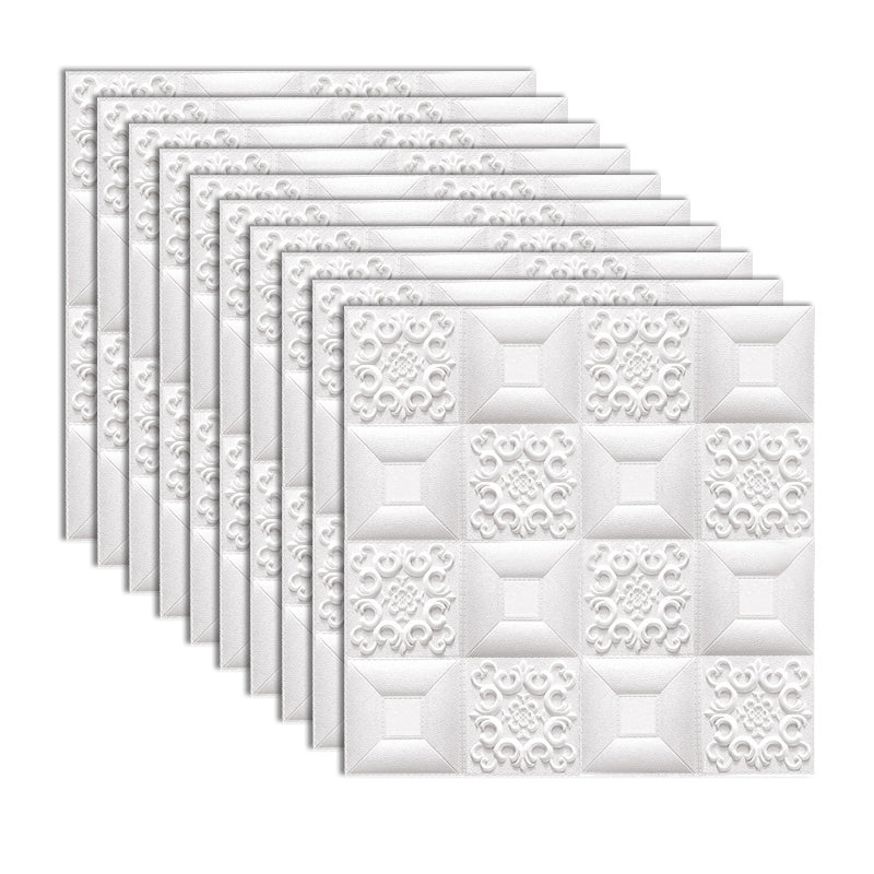 Lisslune | Modern Pearl Wall Bowls PVC Wall Access Panel Peel and Stick Wall Tile Set of 10