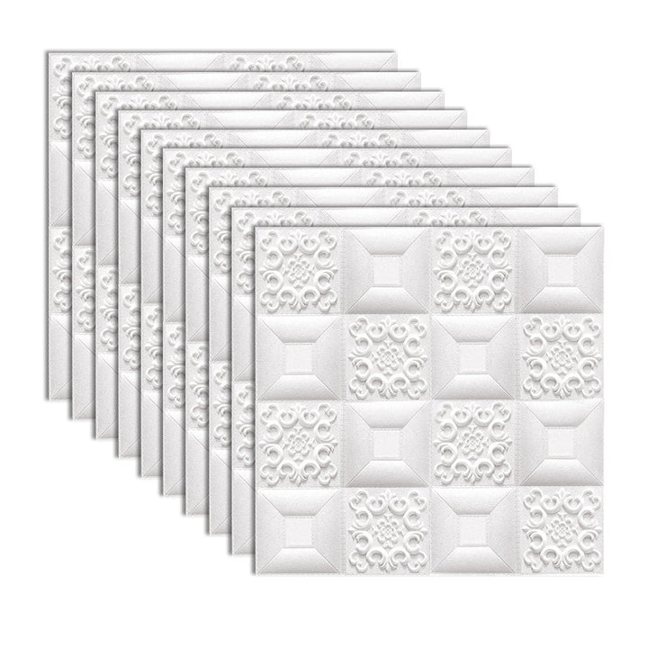 Lisslune | Modern Pearl Wall Bowls PVC Wall Access Panel Peel and Stick Wall Tile Set of 10