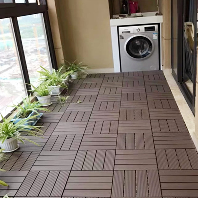 Lisslune | Waterproof Decking Board Strips Composite Square Outdoor Decking Tile Terrace