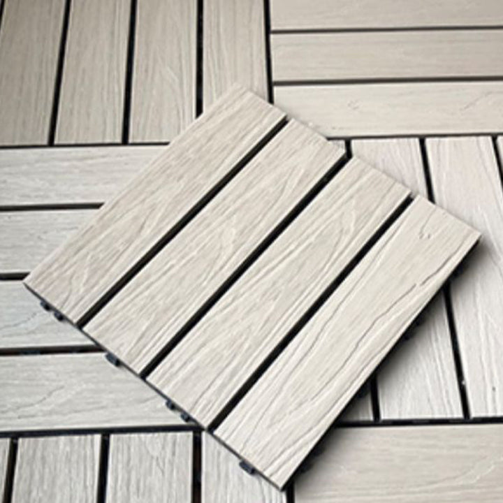 Lisslune | Waterproof Decking Board Strips Composite Square Outdoor Decking Tile Terrace