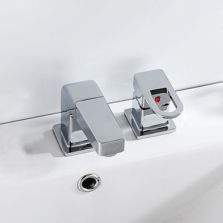 Lisslune | Bathroom Faucet Lever Handle Brass Hand Shower Sink Faucet