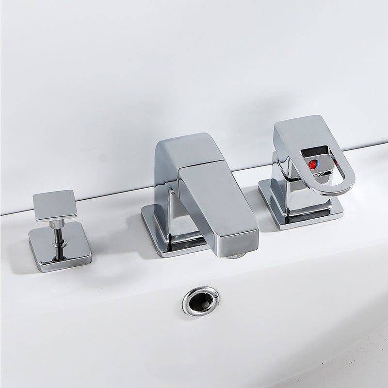 Lisslune | Bathroom Faucet Lever Handle Brass Hand Shower Sink Faucet