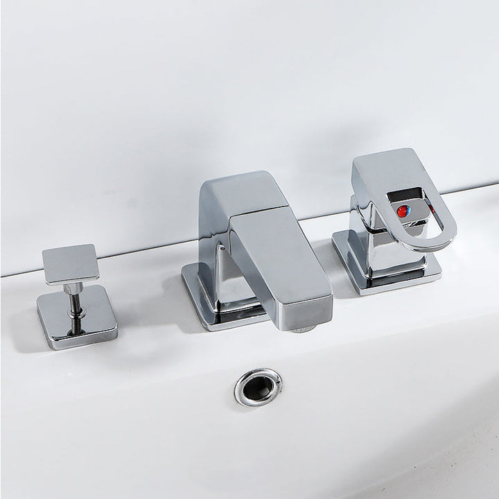 Lisslune | Bathroom Faucet Lever Handle Brass Hand Shower Sink Faucet
