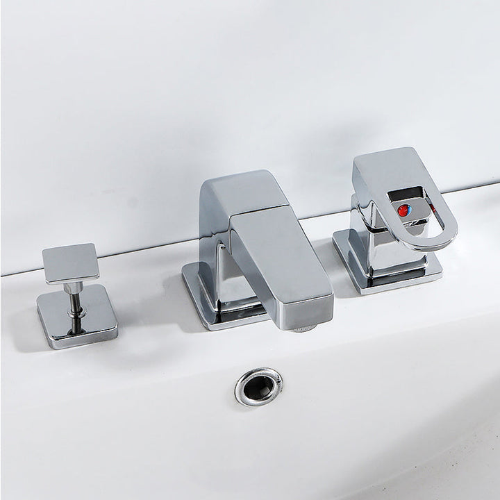 Lisslune | Bathroom Faucet Lever Handle Brass Hand Shower Sink Faucet