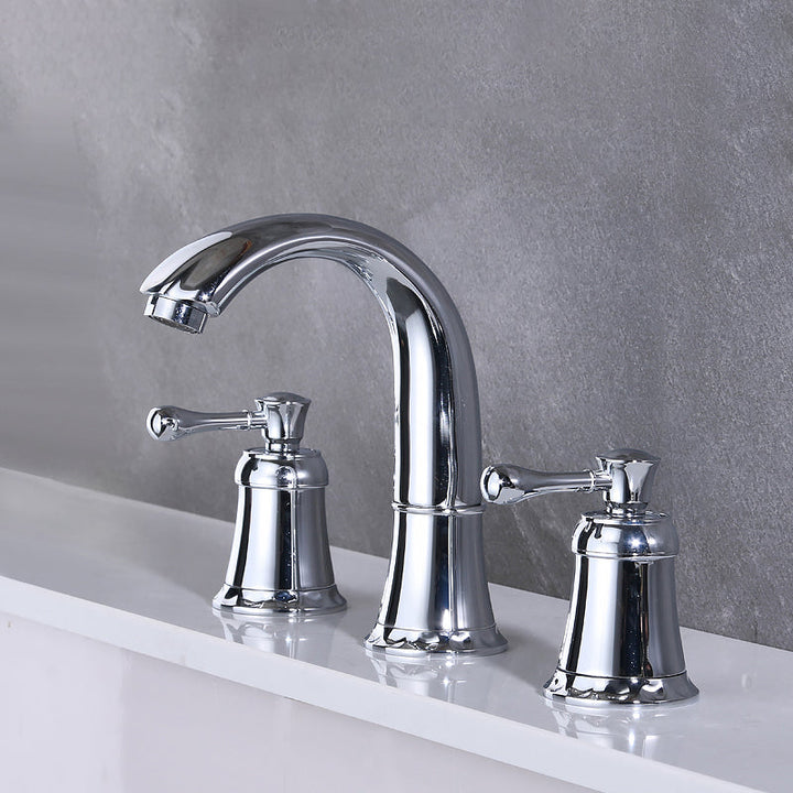 Lisslune | Bathroom Faucet Lever Handle Brass Hand Shower Sink Faucet