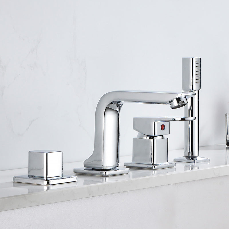 Lisslune | Bathroom Faucet Lever Handle Brass Hand Shower Sink Faucet