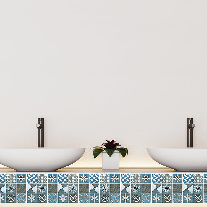 Lisslune | Modern Back Wall Tile Smooth Self-Adhesive Wall Tile for the Bathroom