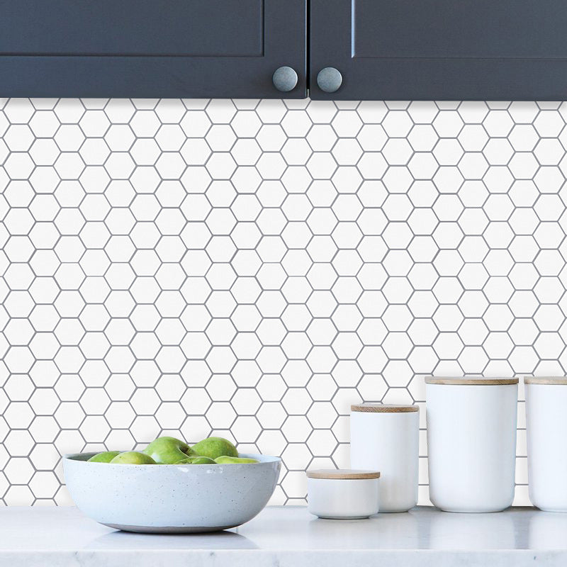 Lisslune | Modern Peel-and-Stick Wall PVC Hexagon Peel-and-Stick Tile