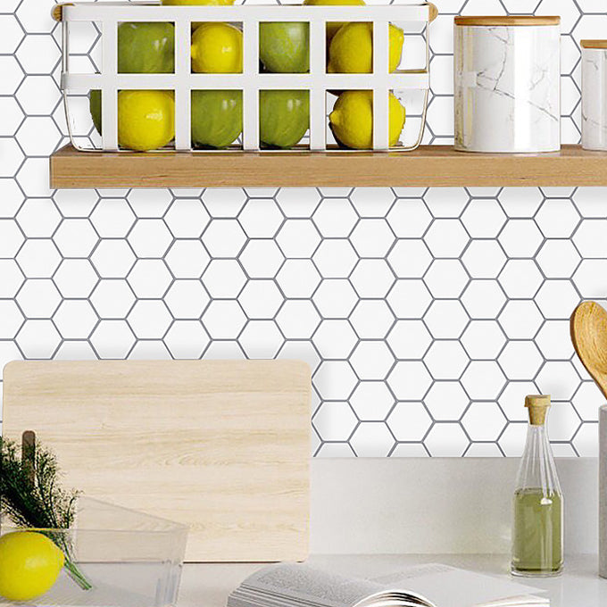 Lisslune | Modern Peel-and-Stick Wall PVC Hexagon Peel-and-Stick Tile