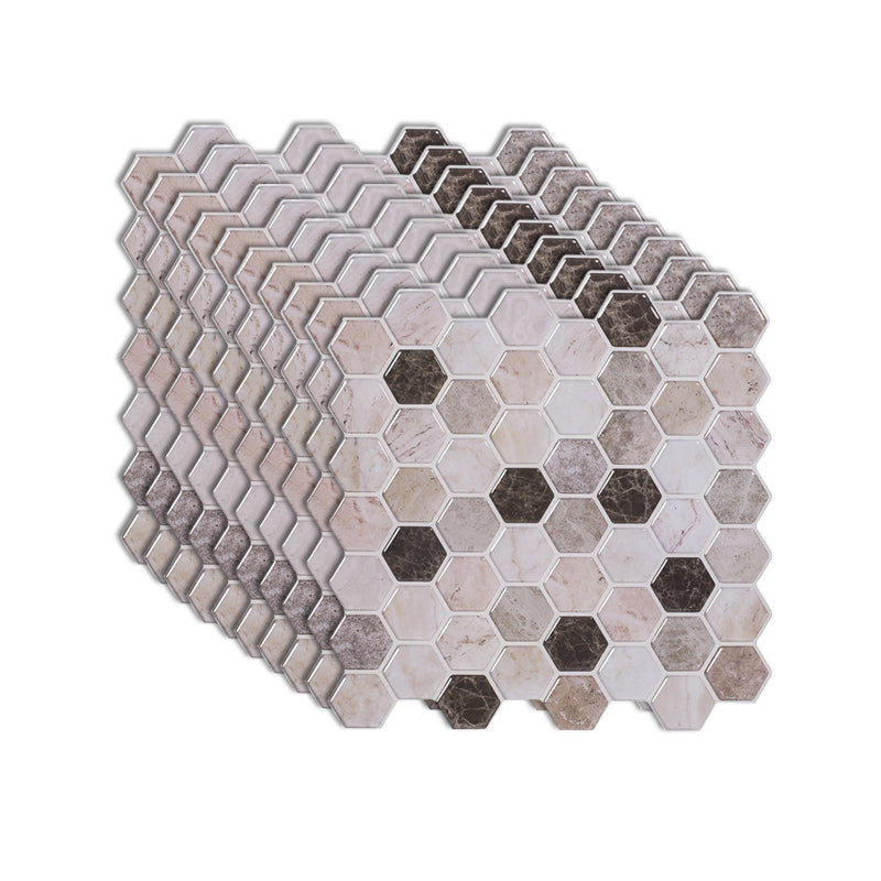 Lisslune | Modern Peel-and-Stick Wall PVC Hexagon Peel-and-Stick Tile