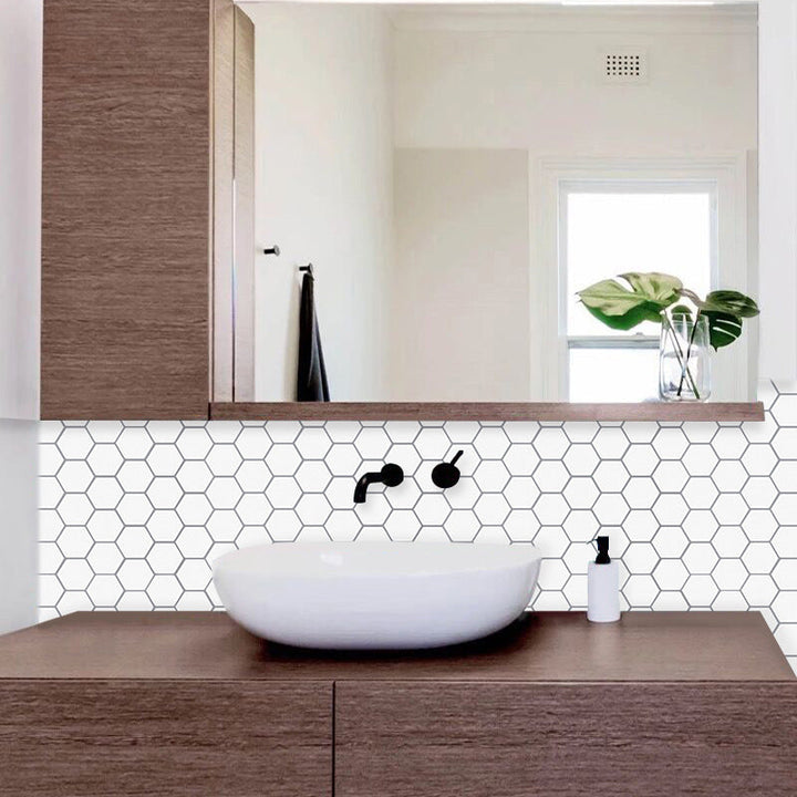 Lisslune | Modern Peel-and-Stick Wall PVC Hexagon Peel-and-Stick Tile
