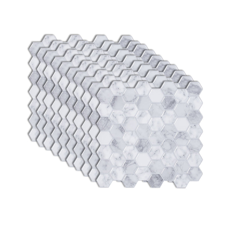 Lisslune | Modern Peel-and-Stick Wall PVC Hexagon Peel-and-Stick Tile